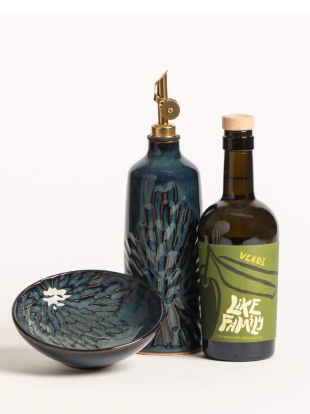 NIB Rockwood Pottery Emilia Dipping Set, Large